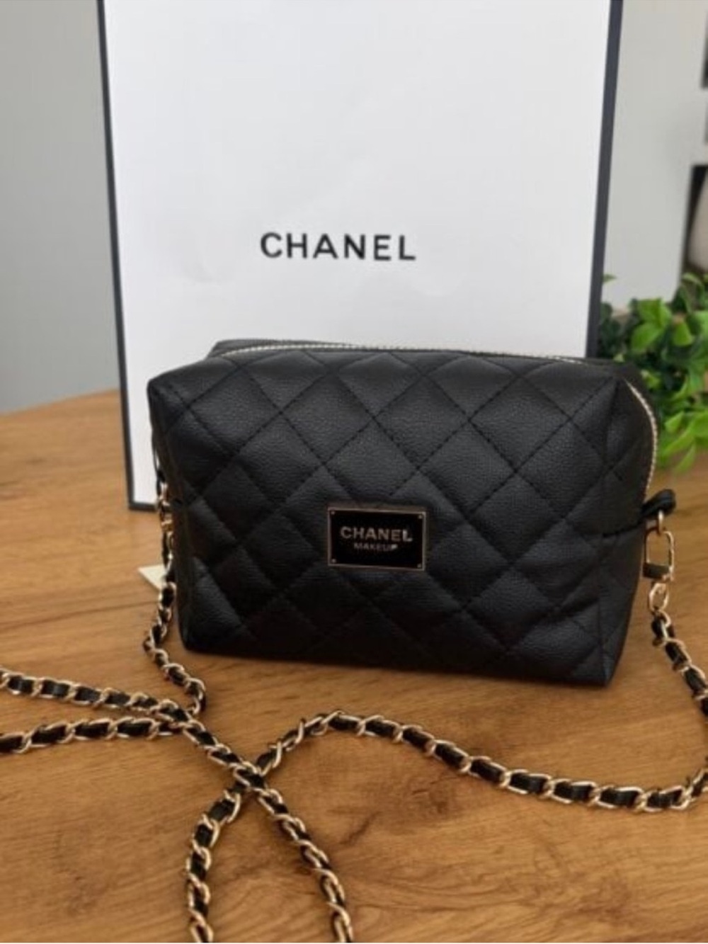 Chanel Quilted Black Leather Crossbody Bag  VIP GWP
